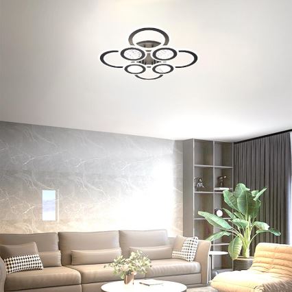 Dimbar LED ytmonterad ljuskrona LED/200W/230V 3000-6500K + fjärrkontroll