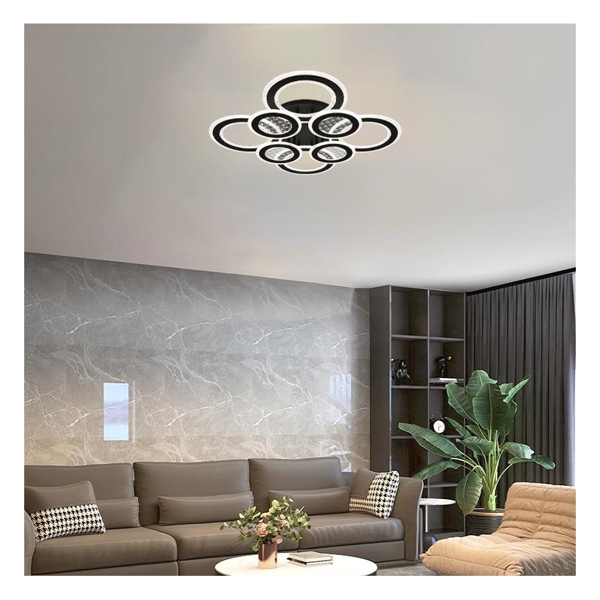 Dimbar LED ytmonterad ljuskrona LED/200W/230V 3000-6500K + fjärrkontroll