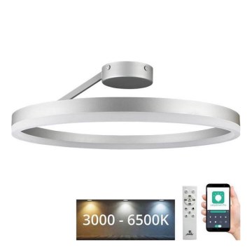 Dimbar LED ytmonterad ljuskrona LED/40W/230V 3000-6500K matt krom + fjärrkontroll
