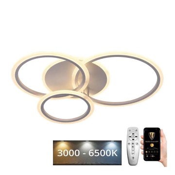 Dimbar LED ytmonterad ljuskrona LED/40W/230V 3000-6500K vit + fjärrkontroll