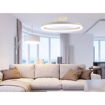 Dimbar LED ytmonterad ljuskrona LED/40W/230V 3000-6500K vit + fjärrkontroll