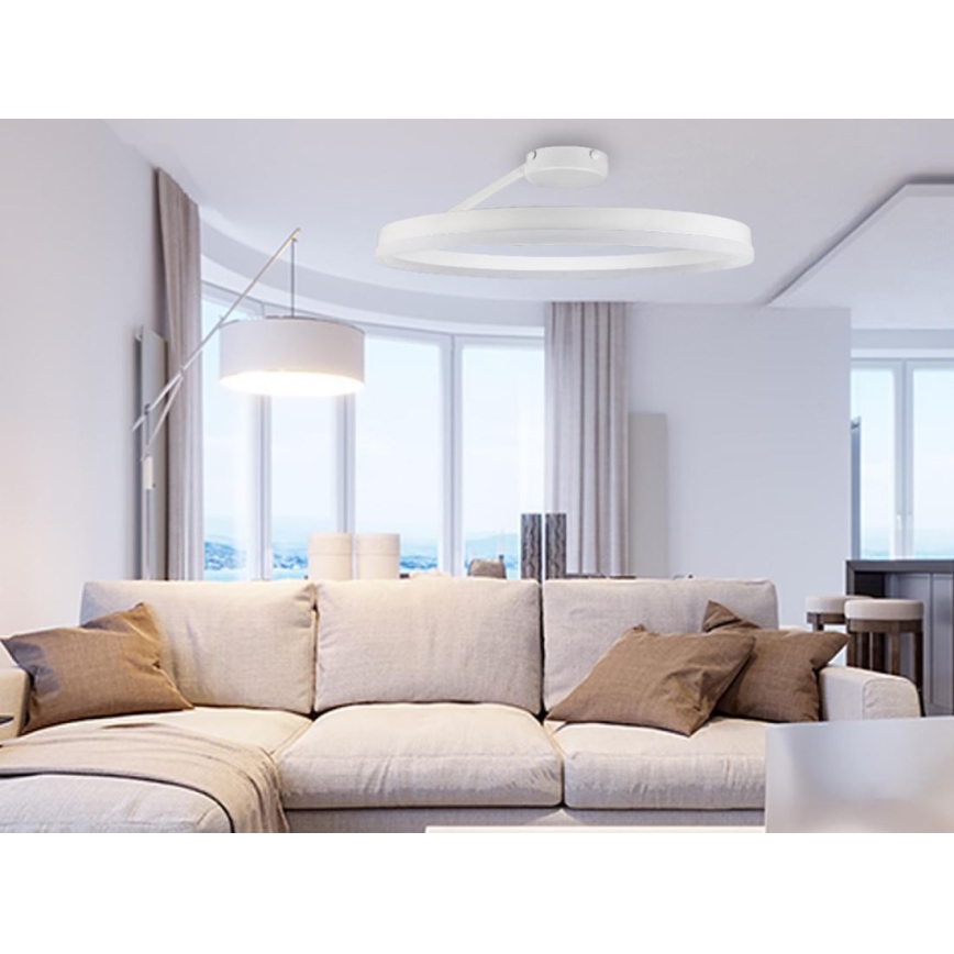 Dimbar LED ytmonterad ljuskrona LED/40W/230V 3000-6500K vit + fjärrkontroll