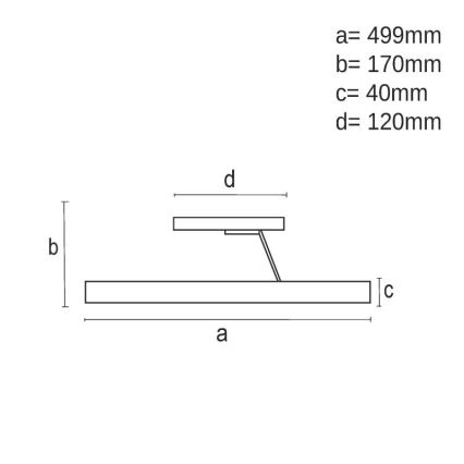 Dimbar LED ytmonterad ljuskrona LED/40W/230V 3000-6500K vit + fjärrkontroll