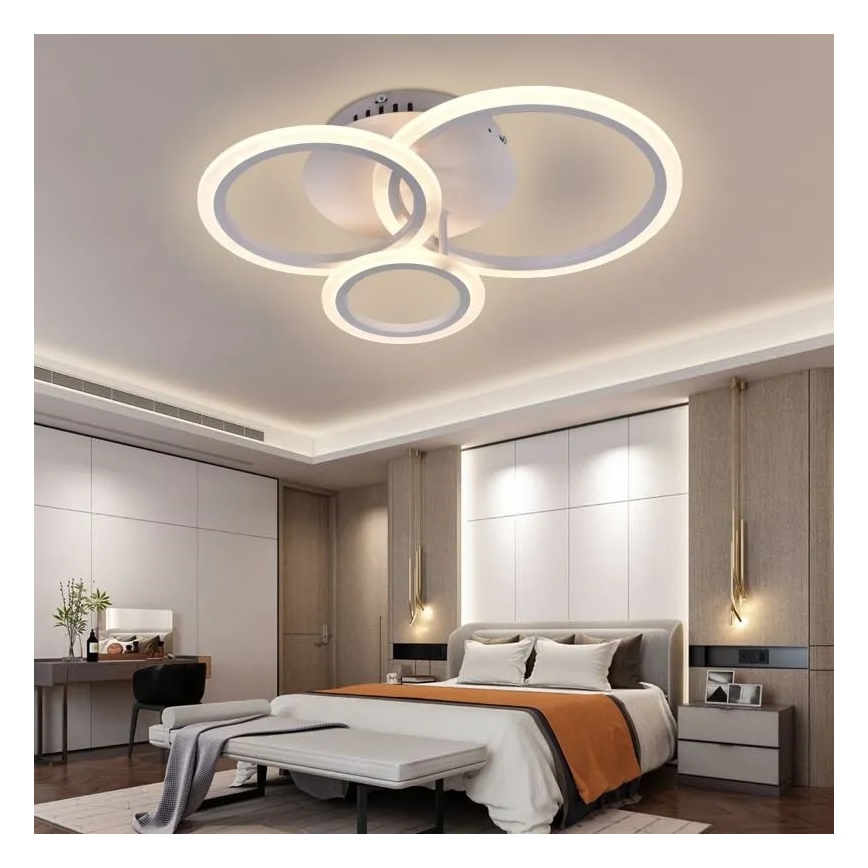 Dimbar LED ytmonterad ljuskrona LED/40W/230V 3000-6500K vit + fjärrkontroll