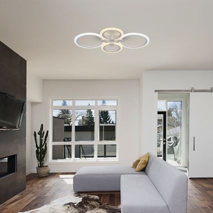 Dimbar LED ytmonterad ljuskrona LED/45W/230V 3000-6500K + fjärrkontroll