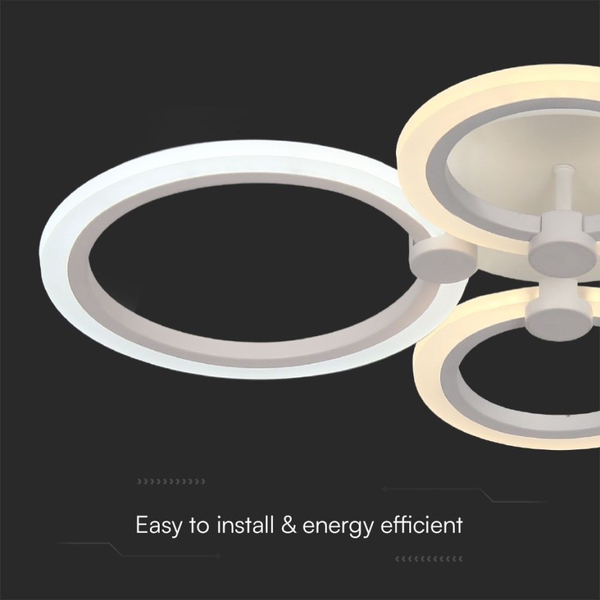 Dimbar LED ytmonterad ljuskrona LED/45W/230V 3000-6500K + fjärrkontroll