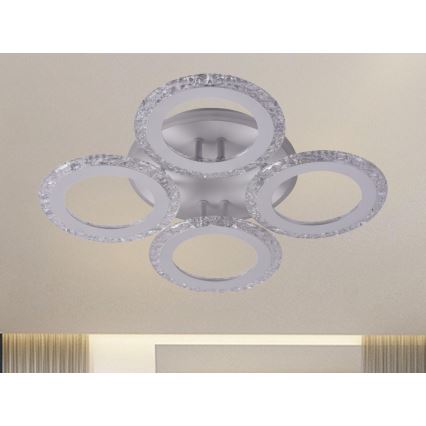 Dimbar LED ytmonterad ljuskrona LED/55W/230V 3000-6500K + fjärrkontroll