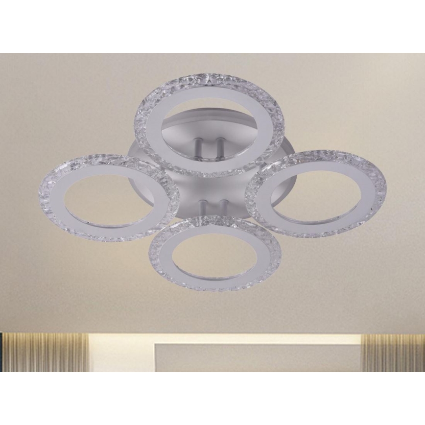 Dimbar LED ytmonterad ljuskrona LED/55W/230V 3000-6500K + fjärrkontroll