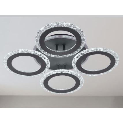 Dimbar LED ytmonterad ljuskrona LED/55W/230V 3000-6500K + fjärrkontroll
