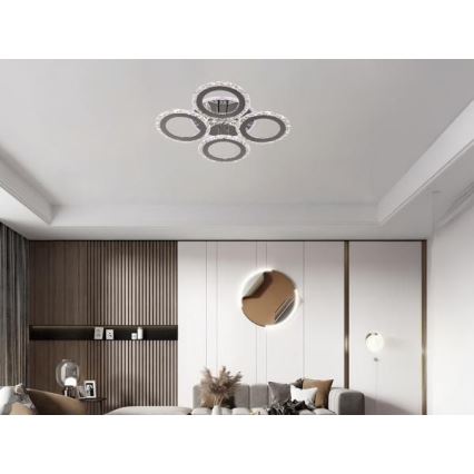Dimbar LED ytmonterad ljuskrona LED/55W/230V 3000-6500K + fjärrkontroll