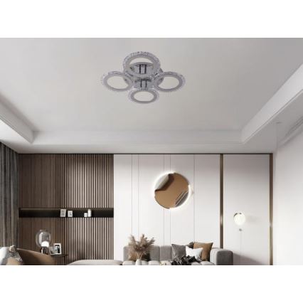 Dimbar LED ytmonterad ljuskrona LED/55W/230V 3000-6500K + fjärrkontroll
