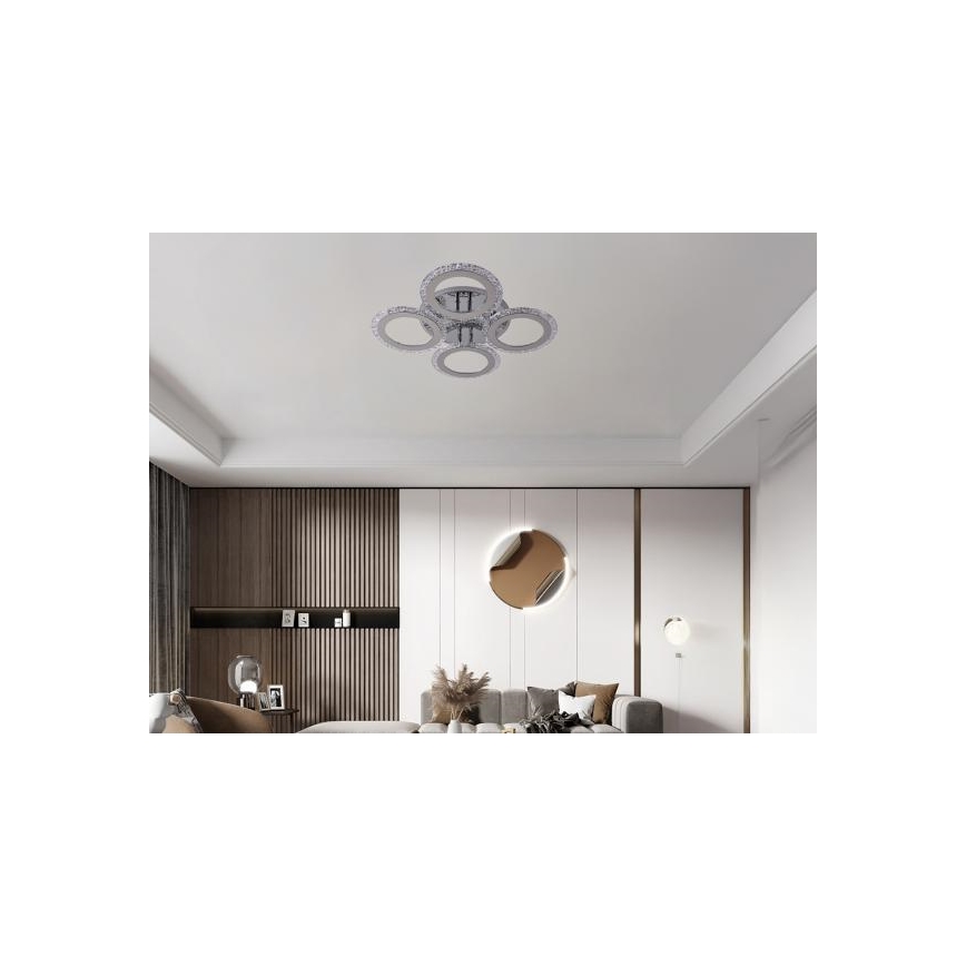 Dimbar LED ytmonterad ljuskrona LED/55W/230V 3000-6500K + fjärrkontroll