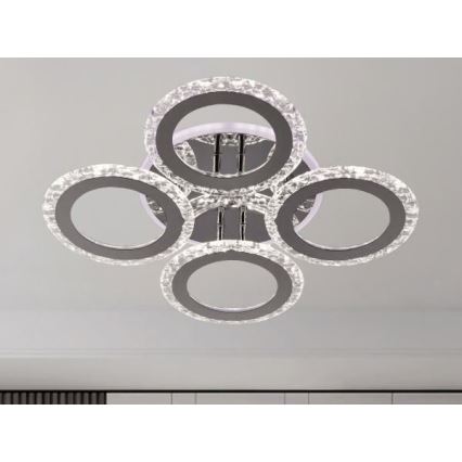 Dimbar LED ytmonterad ljuskrona LED/55W/230V 3000-6500K + fjärrkontroll
