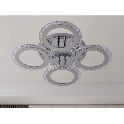Dimbar LED ytmonterad ljuskrona LED/55W/230V 3000-6500K + fjärrkontroll