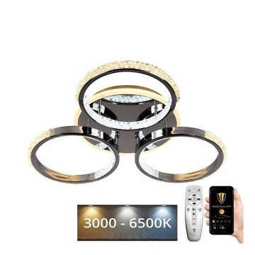 Dimbar LED ytmonterad ljuskrona LED/60W/230V 3000-6500K + fjärrkontroll