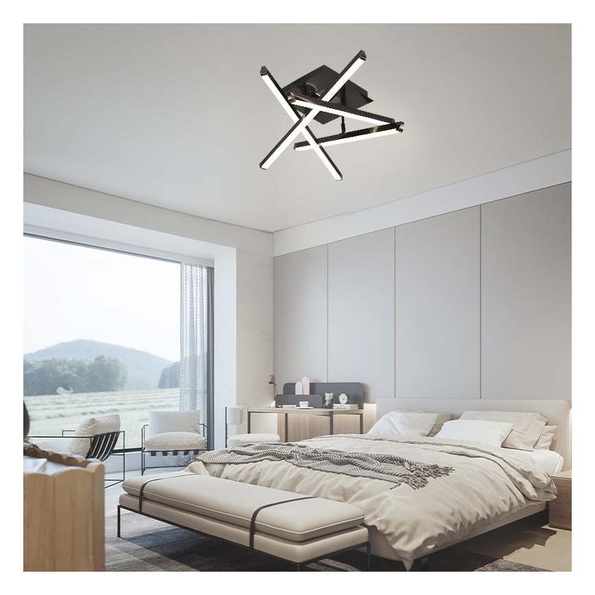 Dimbar LED ytmonterad ljuskrona LED/60W/230V 3000-6500K + fjärrkontroll