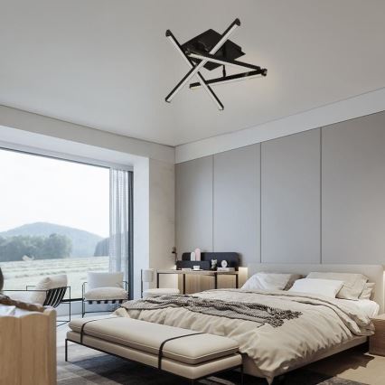 Dimbar LED ytmonterad ljuskrona LED/60W/230V 3000-6500K + fjärrkontroll