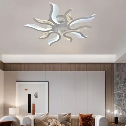 Dimbar LED ytmonterad ljuskrona LED/65W/230V 3000-6500K vit + fjärrkontroll