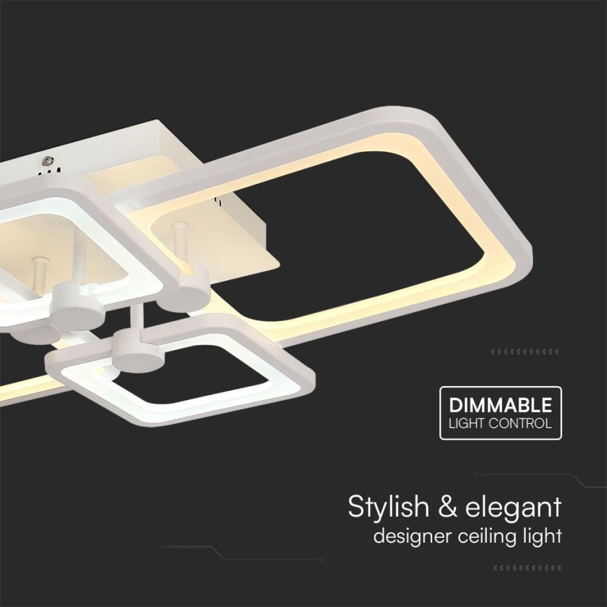 Dimbar LED ytmonterad ljuskrona LED/70W/230V 3000-6500K + fjärrkontroll