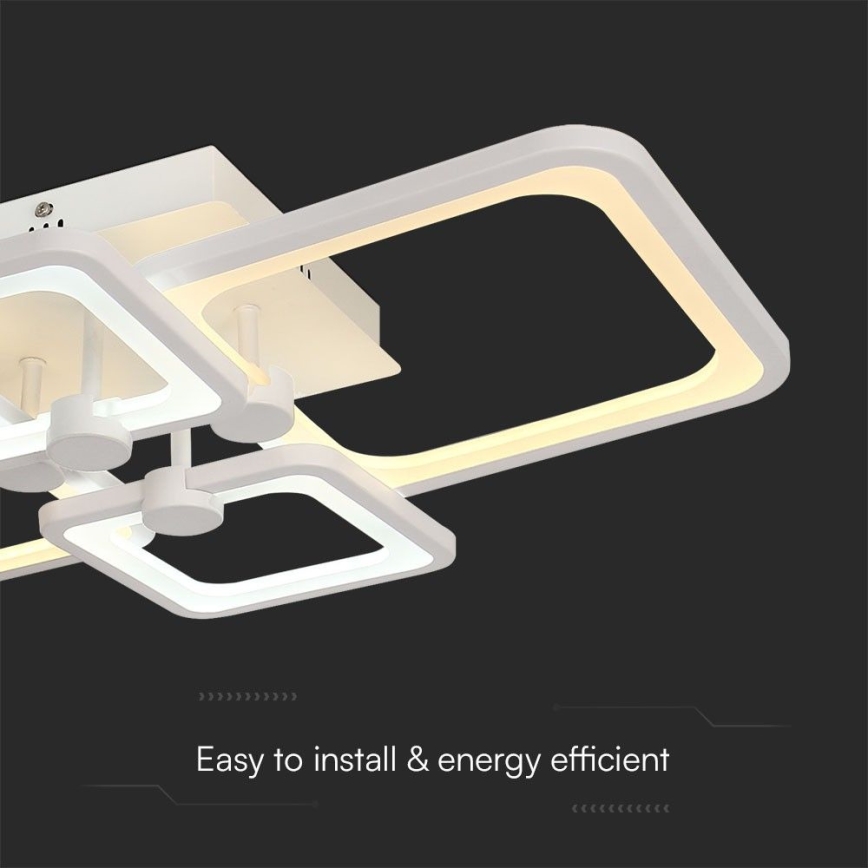 Dimbar LED ytmonterad ljuskrona LED/70W/230V 3000-6500K + fjärrkontroll