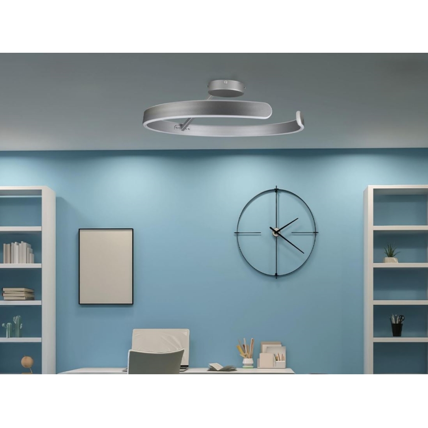 Dimbar LED ytmonterad ljuskrona LED/72W/230V 3000-6500K matt krom + fjärrkontroll