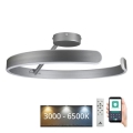 Dimbar LED ytmonterad ljuskrona LED/72W/230V 3000-6500K matt krom + fjärrkontroll