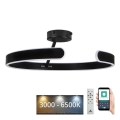Dimbar LED ytmonterad ljuskrona LED/72W/230V 3000-6500K svart + fjärrkontroll