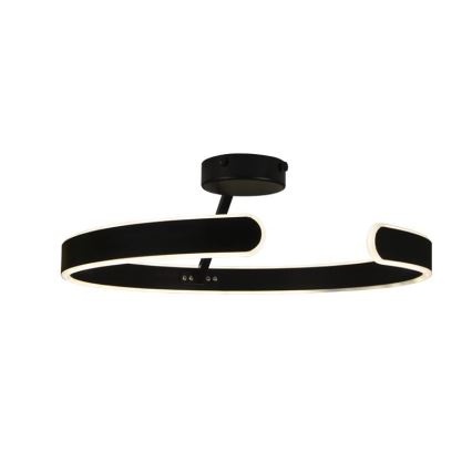 Dimbar LED ytmonterad ljuskrona LED/72W/230V 3000-6500K svart + fjärrkontroll