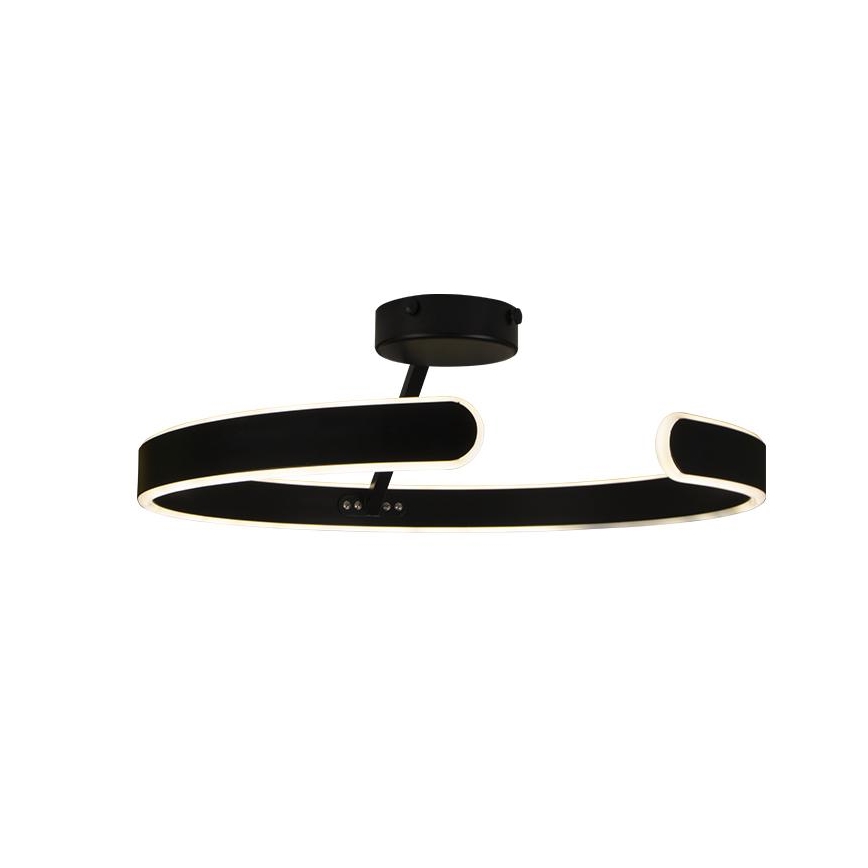 Dimbar LED ytmonterad ljuskrona LED/72W/230V 3000-6500K svart + fjärrkontroll