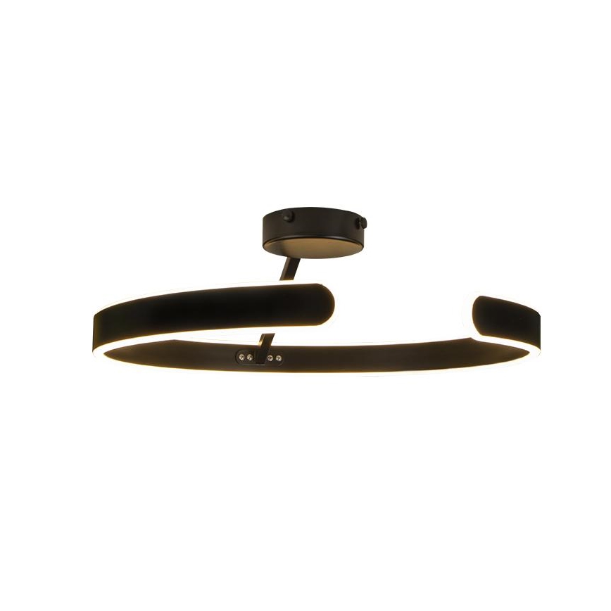 Dimbar LED ytmonterad ljuskrona LED/72W/230V 3000-6500K svart + fjärrkontroll