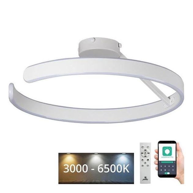 Dimbar LED ytmonterad ljuskrona LED/72W/230V 3000-6500K vit + fjärrkontroll