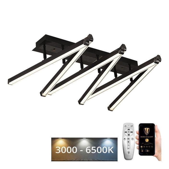 Dimbar LED ytmonterad ljuskrona LED/75W/230V 3000-6500K + fjärrkontroll