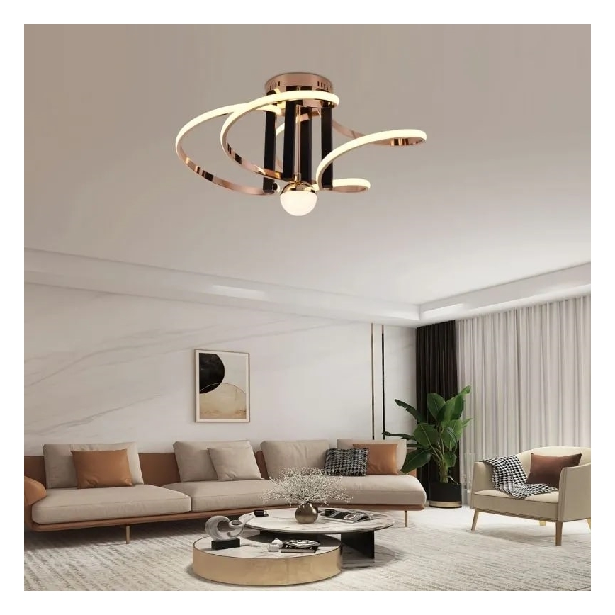 Dimbar LED ytmonterad ljuskrona LED/80W/230V 3000-6500K + fjärrkontroll
