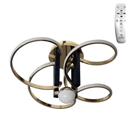 Dimbar LED ytmonterad ljuskrona LED/80W/230V 3000-6500K + fjärrkontroll