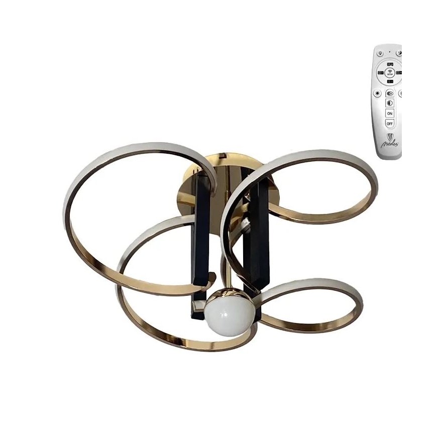Dimbar LED ytmonterad ljuskrona LED/80W/230V 3000-6500K + fjärrkontroll