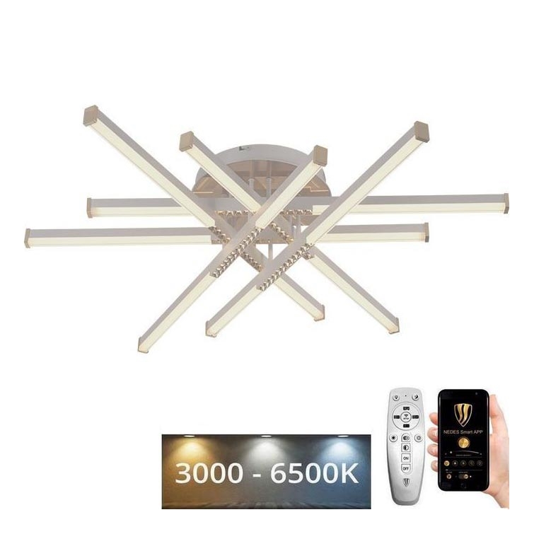Dimbar LED ytmonterad ljuskrona LED/90W/230V 3000-6500K + fjärrkontroll
