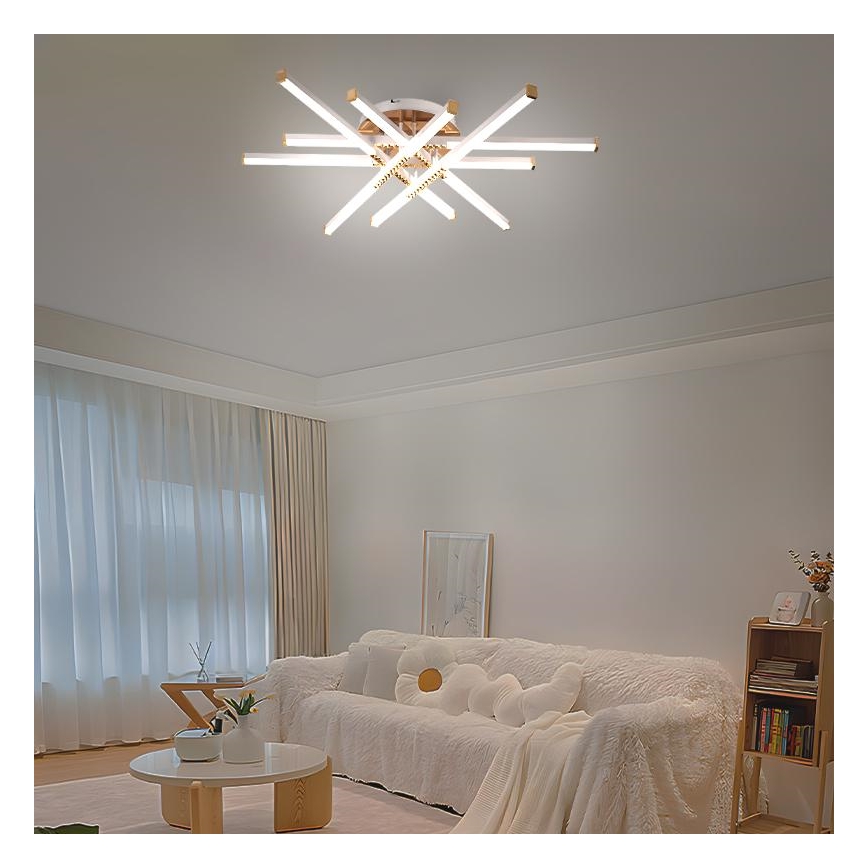 Dimbar LED ytmonterad ljuskrona LED/90W/230V 3000-6500K + fjärrkontroll