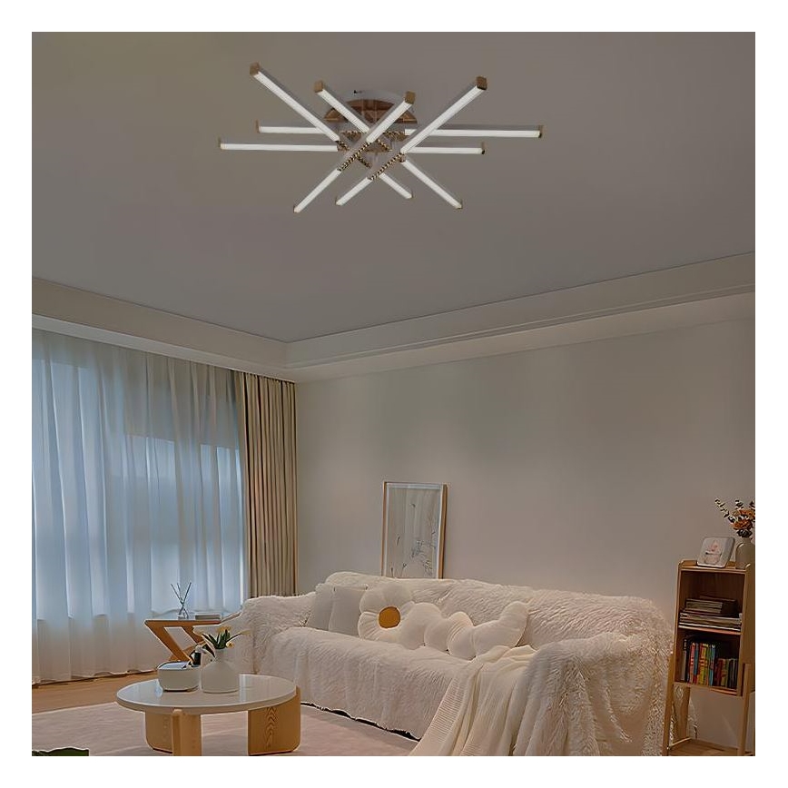 Dimbar LED ytmonterad ljuskrona LED/90W/230V 3000-6500K + fjärrkontroll
