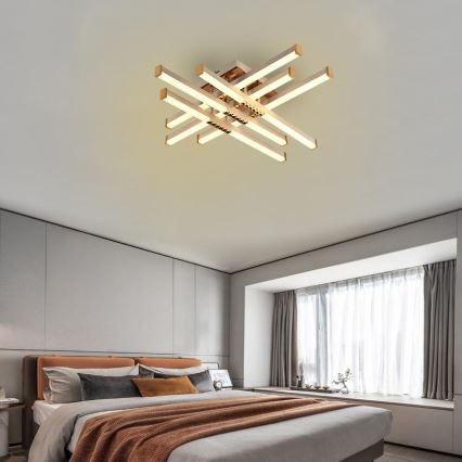 Dimbar LED ytmonterad ljuskrona LED/90W/230V 3000-6500K + fjärrkontroll