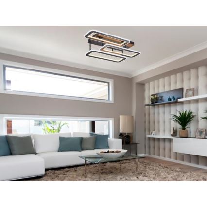 Dimbar LED ytmonterad ljuskrona LED/90W/230V 3000-6500K + fjärrkontroll