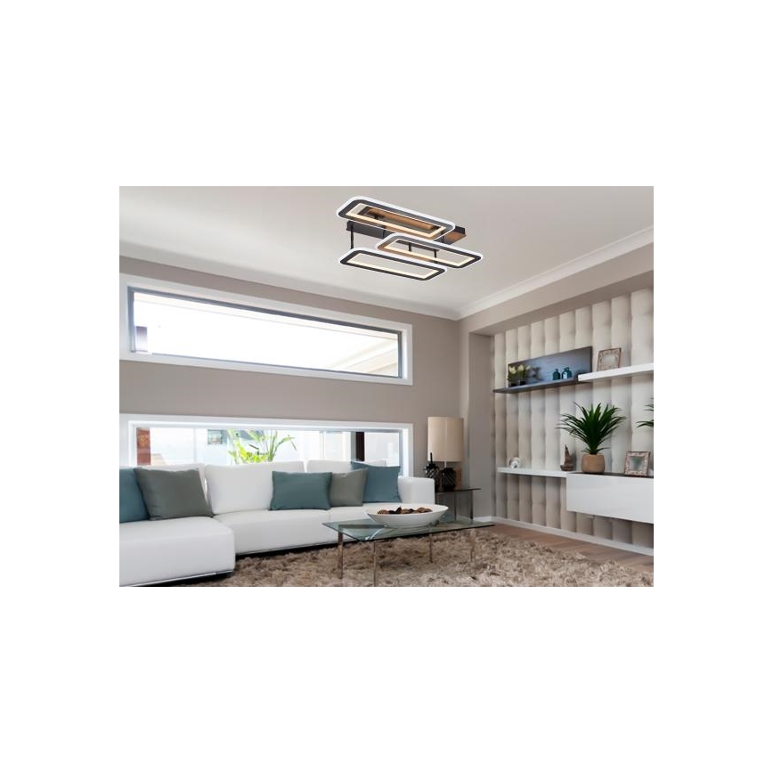 Dimbar LED ytmonterad ljuskrona LED/90W/230V 3000-6500K + fjärrkontroll
