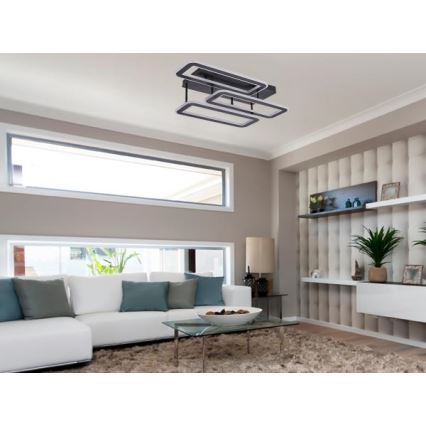 Dimbar LED ytmonterad ljuskrona LED/90W/230V 3000-6500K + fjärrkontroll