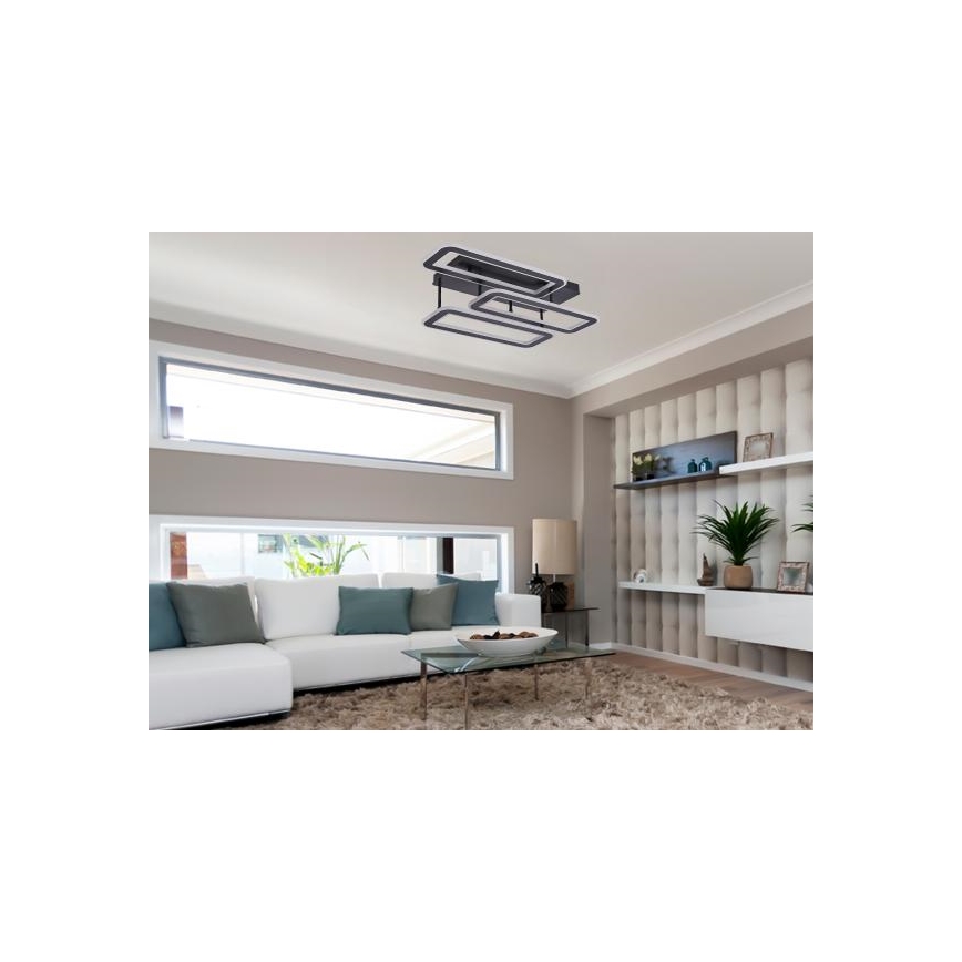 Dimbar LED ytmonterad ljuskrona LED/90W/230V 3000-6500K + fjärrkontroll
