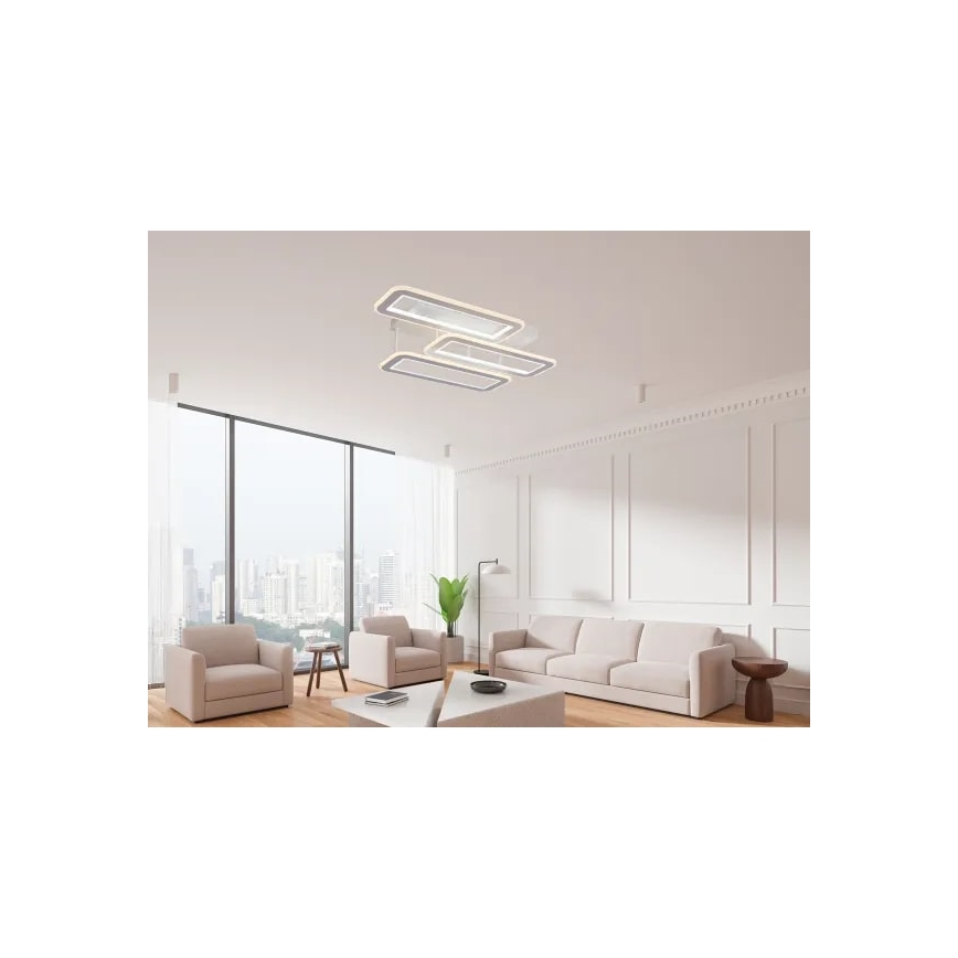 Dimbar LED ytmonterad ljuskrona LED/90W/230V 3000-6500K + fjärrkontroll