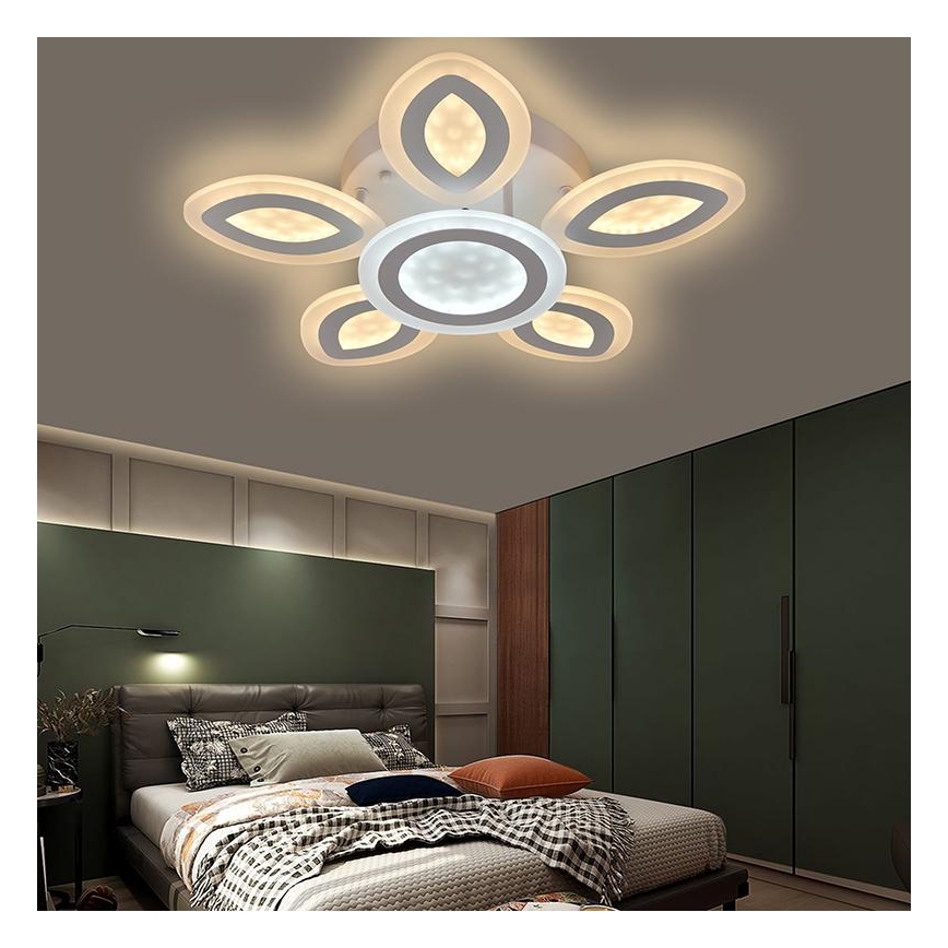 Dimbar LED ytmonterad ljuskrona LED/95W/230V 3000-6500K + fjärrkontroll