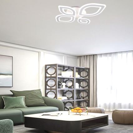 Dimbar LED ytmonterad ljuskrona LED/95W/230V 3000-6500K + fjärrkontroll