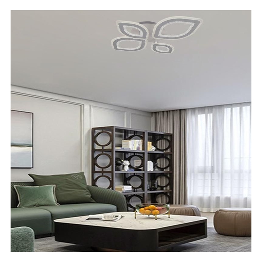 Dimbar LED ytmonterad ljuskrona LED/95W/230V 3000-6500K + fjärrkontroll