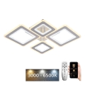 Dimbar LED ytmonterad ljuskrona LED/95W/230V 3000-6500K + fjärrkontroll