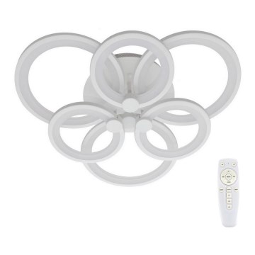Dimbar LED ytmonterad ljuskrona SIENA LED/72W/230V vit + fjärrkontroll