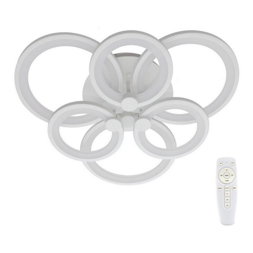 Dimbar LED ytmonterad ljuskrona SIENA LED/72W/230V vit + fjärrkontroll